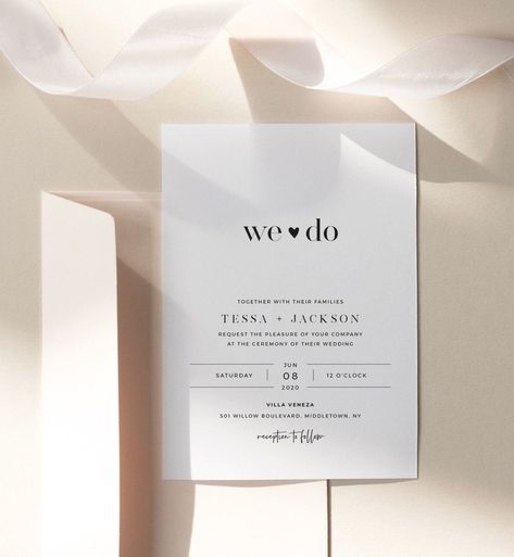 We Do Invitations, Minimal Wedding Invitation Design, Modern Minimal Wedding Invitations, Wedding Card Minimal, Minimalist Invitation Wedding, Minimalist Wedding Invitation Elegant, Modern Wedding Invitations Minimalist, Modern Simple Wedding Invitations, Minimalist Wedding Invitation Design