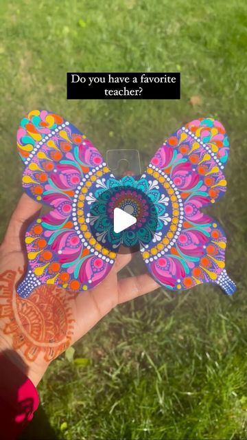 Mandala Butterfly, Art Happiness, Therapy Art, Butterfly Mandala, Insta Reels, Roaring Lion, Colorful Butterfly, Dot Mandala, Teacher Favorite Things