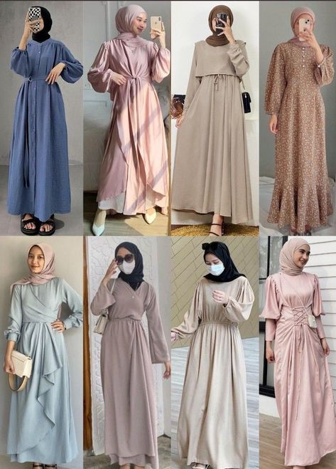 Muslimah Fashion Casual, Muslim Dresses, Modest Casual Outfits, Muslim Outfits Casual, Muslim Fashion Hijab Outfits, Mode Abaya, Fashion Muslim, Hijabi Outfits Casual, Muslim Fashion Dress