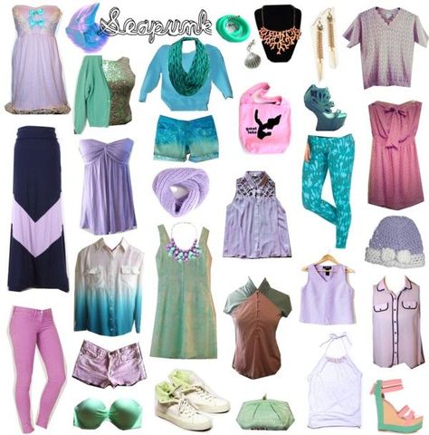 Sea Punk Fashion, Sea Punk Aesthetic, Seapunk Outfit, Seapunk Aesthetic, Ocean Grunge, Lia Block, Weird Vibes, Sea Punk, Punk Subculture