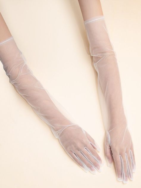 Gloves Anime, Low Key Wedding Dress, Nude Gloves, Angel And Devil Costume, Bride Gloves, Gloves Aesthetic, Sheer Gloves, Gloves Dress, Silk Gloves