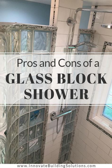 Glass Block Shower Wall Walk In, Glass Block Shower Ideas, Glass Block Shower Window, Bathroom Mistakes, Colored Glass Block, Glass Block Shower Wall, Granite Shower, Glass Block Shower, Acrylic Wall Panels