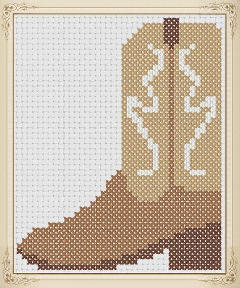 (10) Name: 'Embroidery : Cowboy Boot Counted Cross Stitch Name Cross Stitch, Embroidery Stitches Flowers, Ideas For Embroidery, Embroidery Dress Pattern, Patriotic Wall, Embroidery Pillow, Embroidery Leaf, Embroidery Hoop Wall Art, Ideas Embroidery