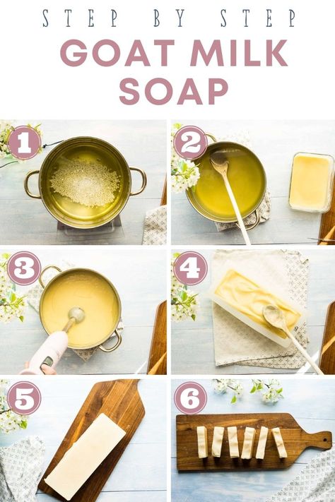 Soap With Beeswax Coconut Oil, Homemade Goats Milk Soap, Goat Lotion Recipe Homemade, How To Make Goat Soap, Homemade Body Soap Bar, Diy Goat Soap, Ways To Package Homemade Soap, How To Make Goat Milk Soap Base, Goat Milk Soap Base Recipe