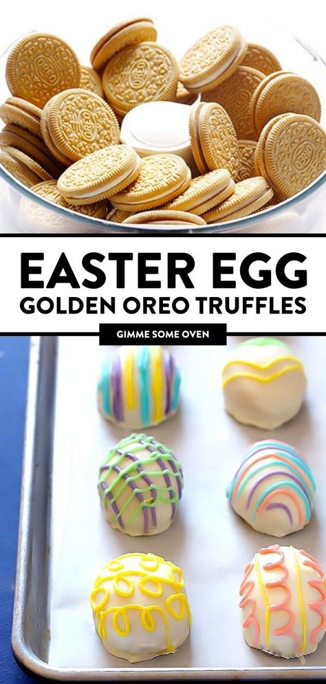 Easter Oreos, Easter Sweet Treats, Sweet Truffles, Oreo Truffles Recipe, Easter Party Food, Golden Oreo, Easy Easter Desserts, Truffles Recipe, Easter Sweets