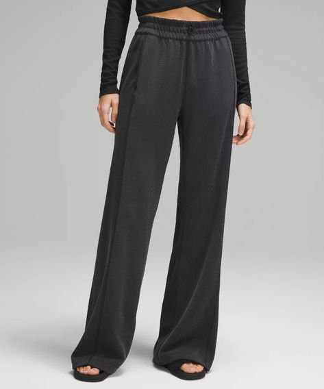 Ribbed Softstreme Mid-Rise Pant 32" | Bottoms | Lululemon EU Softstreme Pants, Lululemon Softstreme, Ribbed Loungewear, Lululemon Pants, High Rise Pants, Pantalon Large, Pants Wide Leg, Lululemon Women, Grey Fashion