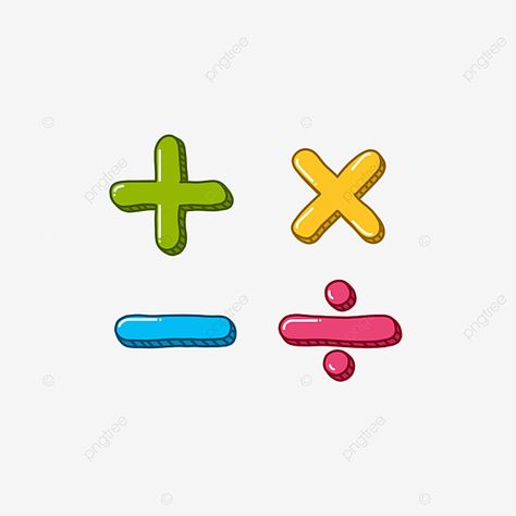 Mathematical Symbols Art, Math Symbols Art Aesthetic, Math Logo Design Mathematics, Math Signs Symbols, Math Symbols Art, Divide Math, Math Emoji, Add Symbol, Maths Clipart