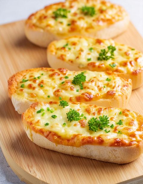 Super Tasty Cheesy Garlic Bread Recipe Food Garlic Bread, Cheesy Bagel Recipe, Garlic Bread With Sliced Bread, Garlic Bread With Cheese, Spicy Pasta Recipes, Cheesy Garlic Bread Recipe, Cheese Garlic Bread, Bread Garlic, Pizza Bread Recipe