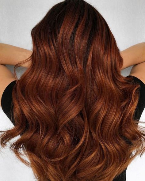 Rich Auburn Brown Balayage Deep Copper Hair Color, Rich Auburn Hair, Auburn Hair Colour, Orange Brown Hair, Deep Auburn Hair, Dark Ginger Hair, Light Auburn Hair Color, Brown Auburn Hair, Auburn Red Hair