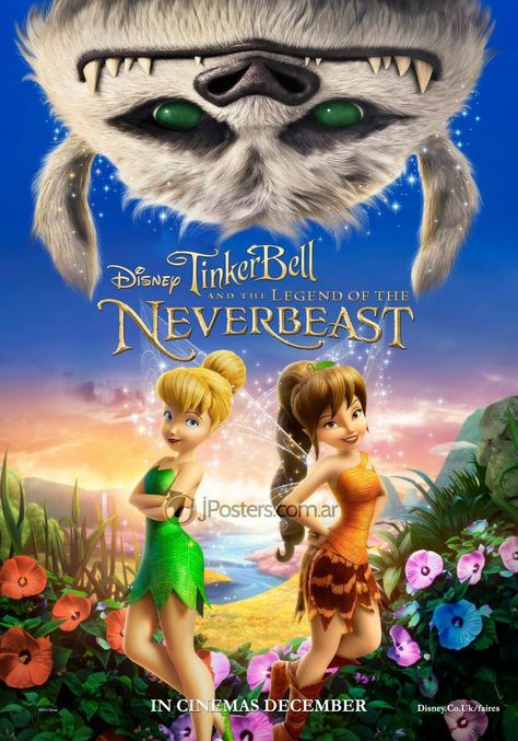 Legend Of The Neverbeast, The Neverbeast, Fairies Movie, Tinkerbell Movies, Cartoon Film, Animated Cartoon Movies, Disney Movie Posters, Disney Animated Movies, Childhood Tv Shows