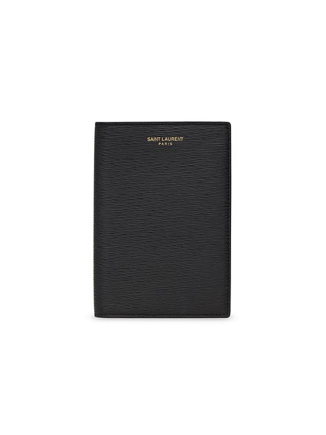 Shop Saint Laurent Passport Case In Ripple Embossed Leather | Saks Fifth Avenue Passport Case, Apartment Life, Dream Apartment, Saint Laurent Wallet, Passport Cover, Passport Holder, Embossed Leather, Emboss, Card Wallet