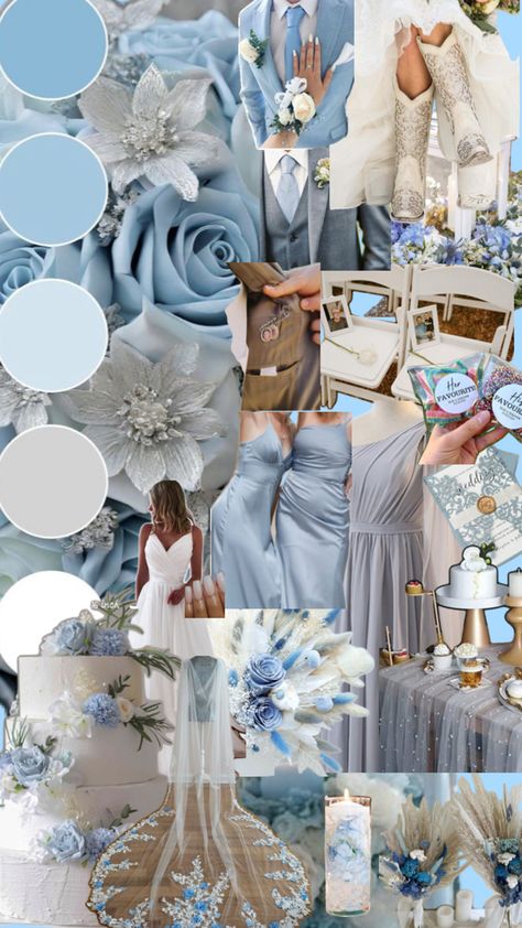 Light Blue White And Gold Wedding, White Blue And Gold Wedding, Blue Wedding Beach, Cornflower Blue Wedding, Ice Blue Weddings, Powder Blue Wedding, Wedding Color Schemes Blue, Baby Blue Weddings, Blue Winter Wedding