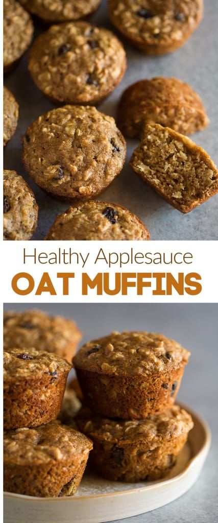 Healthy Applesauce, Muffins Blueberry, Menu Sarapan Sehat, Applesauce Muffins, Oat Muffins, Workout Inspiration, Good Healthy Snacks, Healthy Muffins, Breakfast Muffins