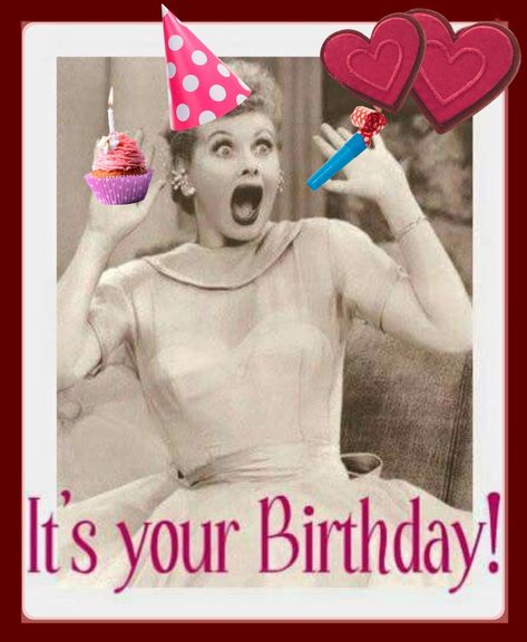 I love Lucy Its your birthday card. I Love Lucy Happy Birthday, Retro Birthday Wishes, Lucy And Ethel Birthday Wishes, Happy Birthday Retro, Lucy Birthday, Happy Birthday Lucy And Ethel Funny, I Love Lucy Birthday, Happy Birthday Wishes For A Friend Humor, Happy Birthday Friend Funny