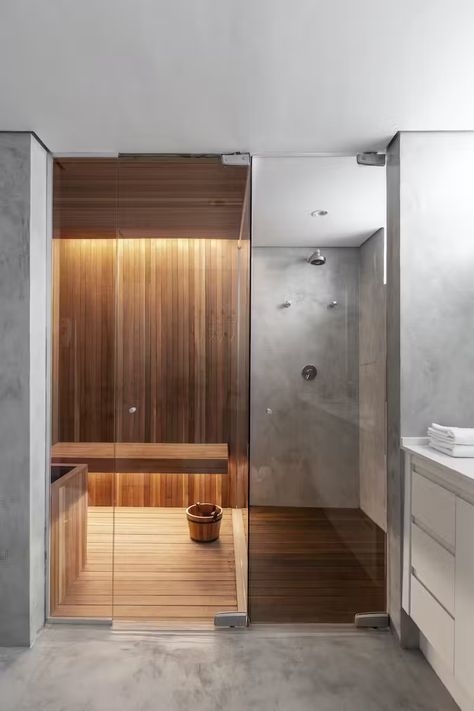 Sauna Bathroom Ideas, Sauna Bathroom Design, Bathroom Remodel Plans, Sauna Shower, Home Spa Room, Wellness Selfcare, Sauna Design, Sauna Room, Renovated Apartment