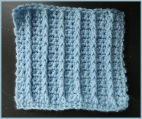 Crochet Stitch Pattern, Ribbed Crochet, Crochet Unique, Crochet Neck Warmer, Advanced Crochet, Crochet Afghan Patterns Free, Crochet Stitches For Blankets, Crochet Knit Stitches, Front Post Double Crochet