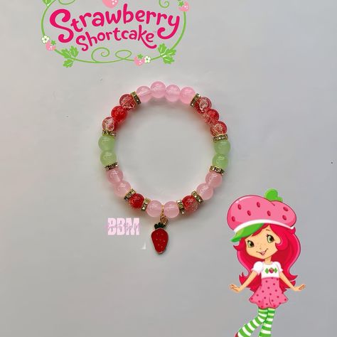 Trio Set | Strawberry Shortcake 🍓, Cherry Jam🍒, Apple Dumpling 🍎 • • • #strawberryshortcake #appledumpling #cherryjam #beadedbracelets #charmbracelets #bbm Strawberry Shortcake Cherry Jam, Apple Dumpling, Bracelet Business, Cherry Jam, Apple Dumplings, Bracelet Inspiration, Bracelet Inspo, Dress Design Drawing, Diy Bracelet Designs