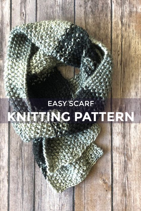 This textured knit seed stitch scarf pattern is a beautiful and free pattern for beginning knitters. This easy knit scarf pattern works up in only one skein.