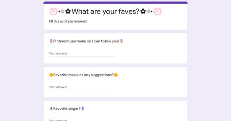 Fill this out if you're bored <3 Fill Out This Google Form, Google Form, Google Forms, Creative Stuff, Describe Me, For Real, The Outsiders, Quick Saves, Pins