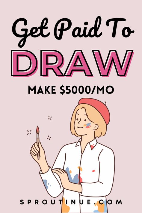 Do you always find yourself drawing? You can get paid to draw. Learn how to make money drawing in your free time. Save this pin for later. Get Paid To Draw, Drawing Business Ideas, Money Drawing Powder Recipe, Free Sketch Drawings, How To Sell My Art, Things To Learn In Free Time, Jobs Drawing, Quick Money Making Ideas, Digital Art Ideas Inspiration