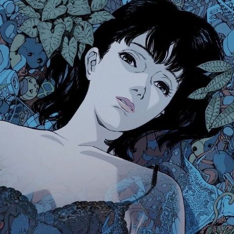 Perfect Blue, We Heart It, Lost, Hair, Anime, Blue