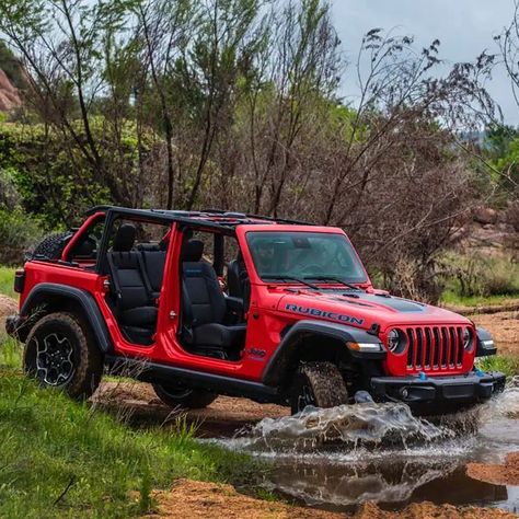 Red Jeep Wrangler, Red Jeep, Jeep Wrangler, Muscle Cars, Jeep, Doors, Cars, Vehicles, Red