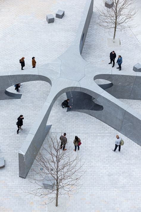 Collier Memorial Boston – Howeler + Yoon – Iwan Baan Gallery Branding, Conference Branding, Monumental Architecture, Street Installation, Concrete Architecture, School Of Architecture, Digital Fabrication, Living Museum, Architecture Concept Drawings