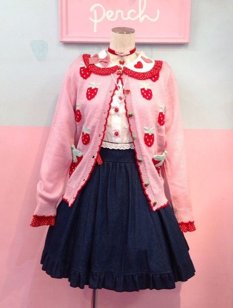 Strawberry Core Outfit, Strawberry Clothes, Strawberry Clothing, Pastel Clothing, Nile Perch, Strawberry Outfit, School Homework, The Cardigans, To Be Continued