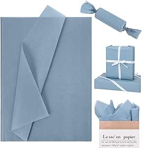 Whaline 100 Sheets Dusty Blue Tissue Paper Pastel Blue Gift Wrapping Paper Bulk Solid Color DIY Art Craft Tissue Paper for Packaging Wedding Birthday Baby Shower Bouquet, 13.7 x 19.6 Inch Tissue Paper For Packaging, Blue Gift Wrapping, Baby Shower Bouquet, Shower Bouquet, Blue Tissue Paper, Blue Gift, Gift Wrapping Paper, Pastel Blue, Art Craft