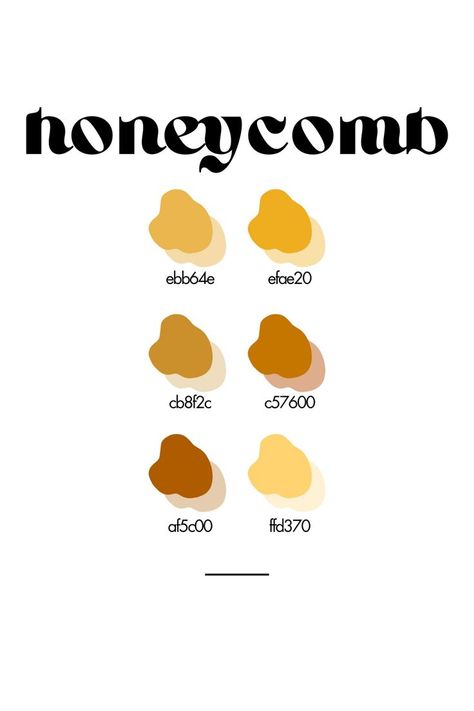 Bumblebee Color Palette, Canva Color Palette Codes Gold, Honey Colour Palette, Pastel Yellow Color Palette, Honey Color Palette, Color Palette Hex Code, Honey Eyes Color, Hex Code Color Palette, Gold Hex