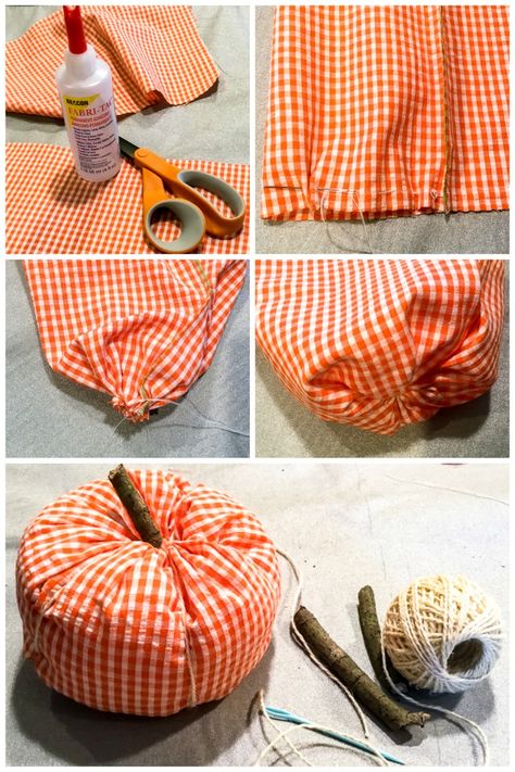 How To Make Fabric Pumpkins, Fabric Pumpkins No Sew, Easy Fabric Pumpkins, Make Fabric Pumpkins, Linen Crafts, Pumpkin Patterns, Fall Pumpkin Crafts, Fall Sewing, Fall Things