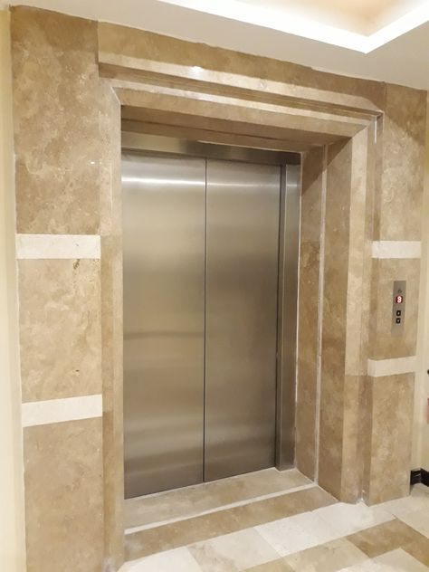 Lift Front Wall Design, Lift Wall Cladding Design, Elevators Design, Lift Cladding, Lift Wall, Elevator Lobby Design, Wall Cladding Designs, Lift Lobby, House Lift