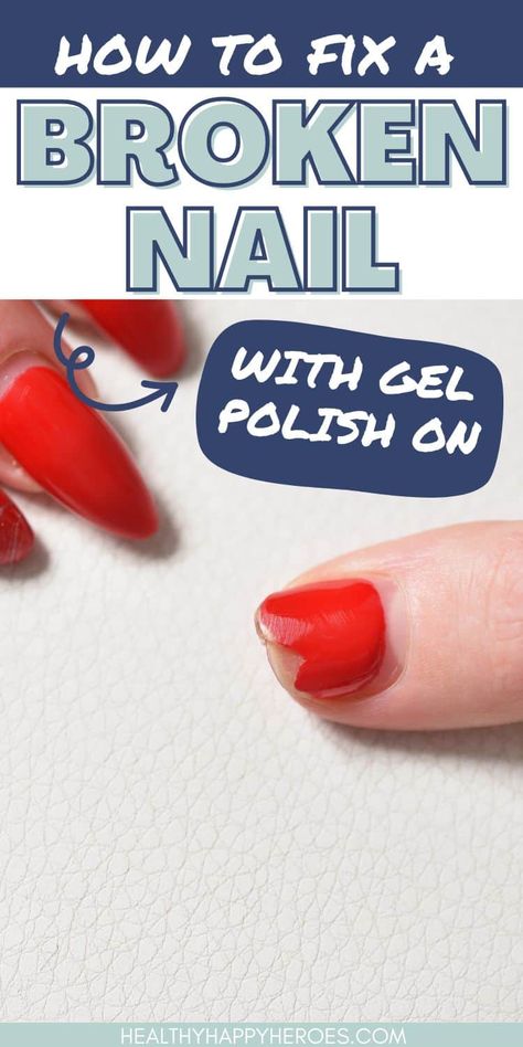 Just how to fix a broken nail with gel polish on? If you've had this problem, read on to find out how to save that expensive manicure even if you've broken a nail. Nail Break Repair, How To Fix Chipped Gel Nail Polish, How To Fix A Cracked Nail, Broken Nail Repair, Fixing Broken Nail, How To Fix A Broken Nail, Fix Cracked Nail, Broken Toenail, Gel Polish At Home