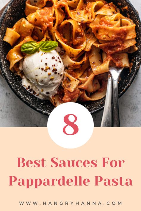 What Sauce Goes with Pappardelle Pasta? (8 Best Sauces) Sauce For Pappardelle, Fresh Pappardelle Recipe, Seafood Pappardelle Recipes, Papadeli Pasta, Homemade Carbonara Pasta, Paparadelle Recipes Noodles, Papadeli Pasta Recipes, Pappardelle Pasta Recipes, Pappardelle Recipes