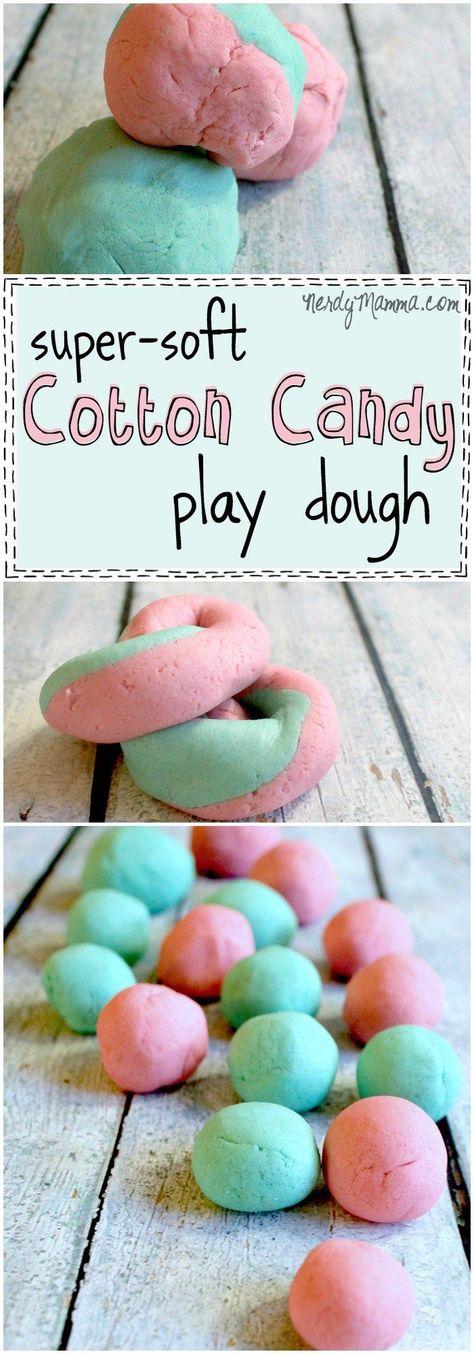 Add some pastels into the lesson plan as your students create this super soft cotton candy play dough. Circus Crafts Preschool, Circus Week, Preschool Circus, Easy Play Dough, Soft Play Dough, Early Preschool, Circus Activities, Carnival Activities, Camp Themes