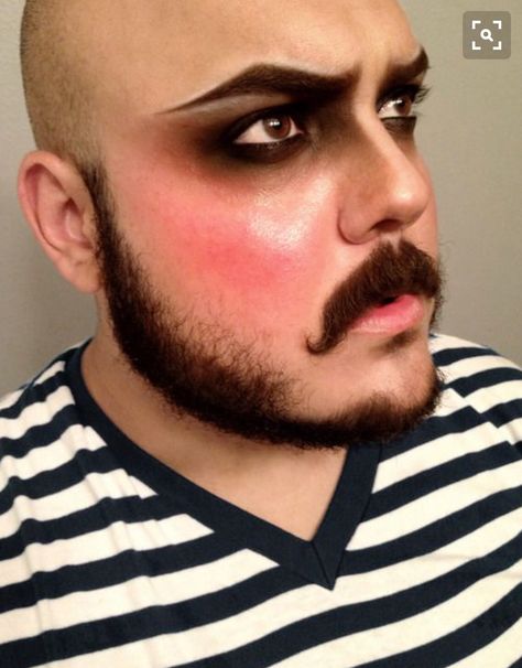 Men's circus costume Pirate Makeup, Magician Costume, Circus Makeup, Fantasy Make-up, Peter And The Starcatcher, Theatre Makeup, Drag King, Diy Kostüm, Theatrical Makeup