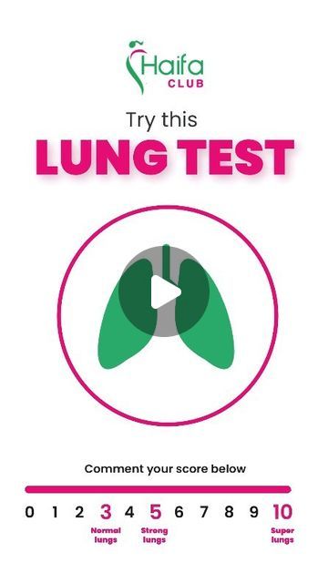 Haifa Club I fitness center on Instagram: "Try this lung test everyday !! 🫁 🫁 🫁 
Good for asthma patients and improves lungs elasticity!!!
#thehaifaclub #lungs #instahealth #india  #reels" Healthy Lungs, Lungs Health, Haifa, Lungs, Fitness Center, India, Health, On Instagram, Instagram