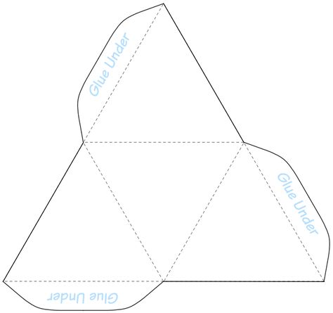 Tetrahedron Template, Triangle Template, Carton Diy, Art Handouts, 3d Triangle, Paper Box Template, 3d Paper Art, Folding Origami, Box Templates