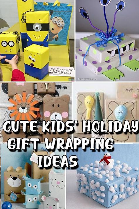 First Birthday Gift Wrapping Ideas, Fun Gift Wrapping Ideas For Kids, Gift Wrapping For Kids, Gift Wrapping Ideas For Kids, Holiday Gift Wrapping Ideas, Giftwrap Ideas, 1st Birthday Boy Gifts, Gift Wrapping Tutorial, Kids Birthday Presents