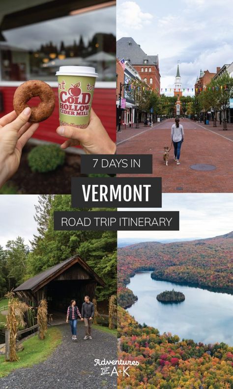 7 Day Vermont Road Trip Itinerary | Adventures of A+K Massachusetts Road Trip, Vermont Road Trip, Vermont Trip, Fall Foliage Trips, Fall Foliage Road Trips, Vermont Vacation, Vermont Fall, Vermont Usa, New England Road Trip