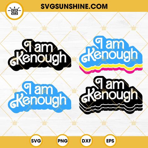 Ken Svg Free, I Am Kenough Barbie Svg, Kenough Barbie, Work Printables, 48 Birthday, Barbie Printables, Barbie Logo, Anna Marie, Barbie Birthday