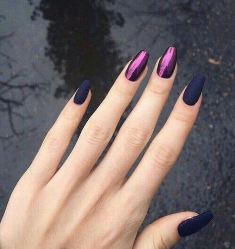 Pink Coffinnails, Unghie Sfumate, Makijaż Smokey Eye, Super Nails, Dark Nails, Salon Design, Chrome Nails, Purple Nails, Gorgeous Nails