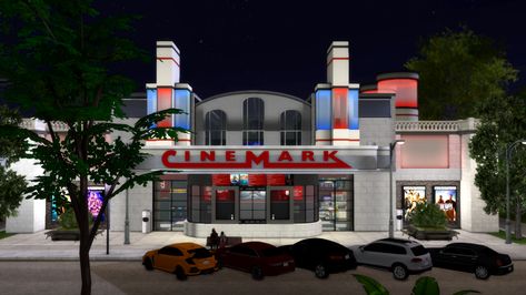 Ts4 Movie Theater, Sims Movie Theater, Sims 4 Lots Community Patreon, Hooka Lounge Sims 4, Sims 4 Community Lot Builds, Sims 4 Commercial Lots, Sims 4 Theatre Cc, Clark Atlanta University Sims 4, Sims 4 Movie Mod