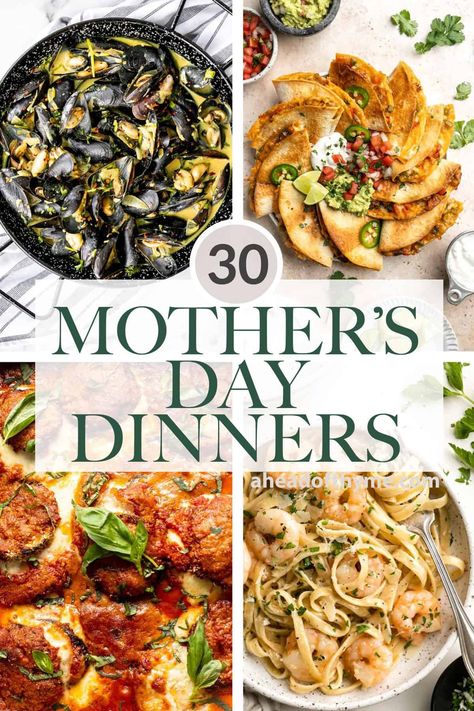 30 Mother's Day Dinner Ideas - Ahead of Thyme In Law Dinner Ideas, Meals To Impress Mother In Law, Dinner For In Laws, Mothers Day Dinner Ideas Meals, Mother’s Day Meal Ideas, Mother’s Day Dinner Party, Mother’s Day Food Dinner, Mother’s Day Dinner Ideas, Mother’s Day Dinner