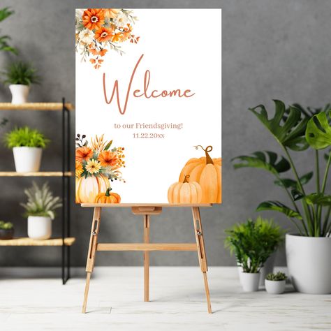 Tags: Editable Pumpkin Fall Floral Friendsgiving Welcome Sign, Thanksgiving Signs, Printable Signs, Instant Download, Edit on Canva, TG-FL1 💗 LISTING DETAILS 💗 // Party Sign Template // 1 18x24 Printable Party Sign 1 16x20 Printable Party Sign 1 8.5x11 Printable Party Sign 1 5x7 Printable Party Sign ﹊﹊﹊﹊﹊﹊﹊﹊﹊﹊ This is an instant download! You will receive a link to access the template.  💗 How to download template 💗 Go to your Etsy Profile → Purchases and Reviews → Download your link template Friendsgiving Welcome Sign, Thanksgiving Welcome Sign, Friendsgiving Aesthetic, Housewarming Party Decorations, Thanksgiving 2024, Friendsgiving Party, Friendsgiving Dinner, Thanksgiving Signs, Party Sign