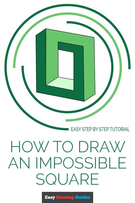 Impossible Square, Drawings Techniques, 3d Drawing Tutorial, 3d Drawing Techniques, 3d Monster, Monster Ideas, Barn Quilt Designs, Drawing Tutorials For Kids, Drawing Step