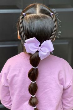 Big Bow Hairstyle For Kids, Cute Hairstyles For Kids Easy, Easy Hairstyles For School Kids, Hairstyles For Kindergarteners, Hairstyles For School Kids, School Hairstyles For Kids, Preschool Hairstyles, Toddler Hairstyles Girl Fine Hair, Pinterest Hairstyles