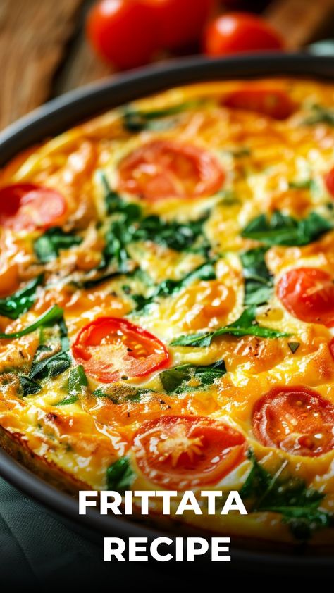 Looking for a delicious and easy brunch option? Try this mouthwatering frittata recipe that is perfect for any occasion. With a combination of eggs, vegetables, and cheese, this frittata is sure to be a crowd-pleaser. Whip it up in no time for a satisfying meal that everyone will love! Great for breakfast, brunch or even dinner - give this flavorful frittata recipe a try today. Baked Frittata Recipe, Fritatta Recipe Dinner, Frittata Recipes Potato, Fritata Recipe Dinner, Fritatta Recipe Breakfast, Fritata Recipe Breakfast Easy, Healthy Frittata Recipes, Breakfast Frittata Recipes, Easy Egg Frittata