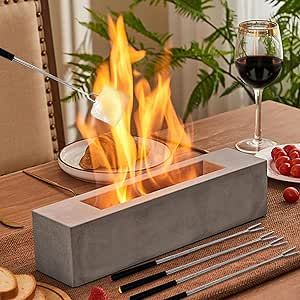 Indoor Fire Pit, Portable Fireplace, Fireplace Outdoor, Tabletop Fireplaces, Decor Valentines Day, Tabletop Firepit, Concrete Fireplace, Ethanol Fireplace, Fire Safe