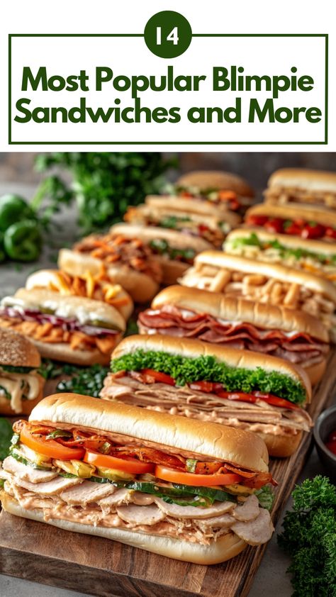 A selection of popular Blimpie sandwiches arranged on a table, showcasing a variety of flavors and ingredients, perfect for satisfying cravings. Sandwich Toppings, The Perfect Sandwich, Perfect Sandwich, Sandwich Menu, Best Sandwiches, Menu Online, Simple Sandwiches, Delicious Sandwiches, Best Sandwich